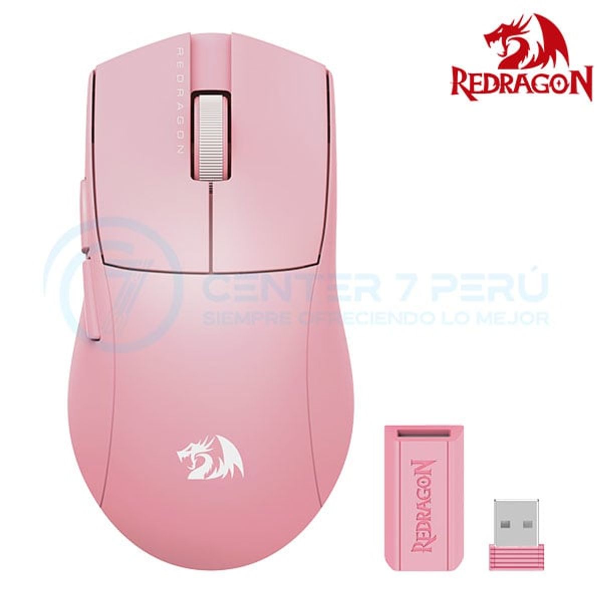REDRAGON - Mouse Redragon m916 K1NG PRO 1K HZ Wireless PINK