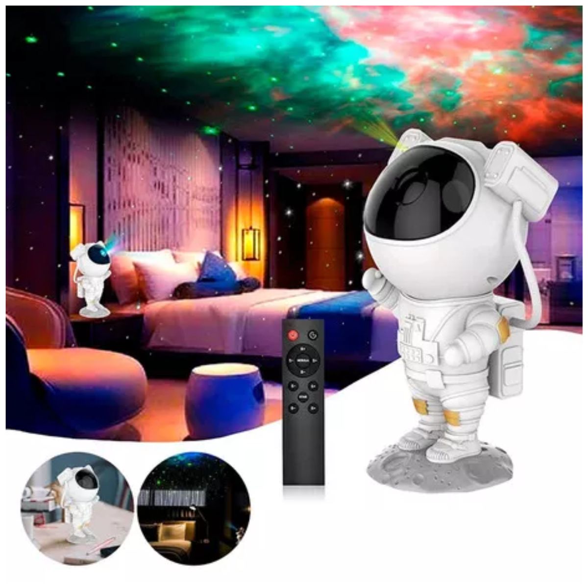 INSPIRA MARKET - Lampara proyector de astronauta