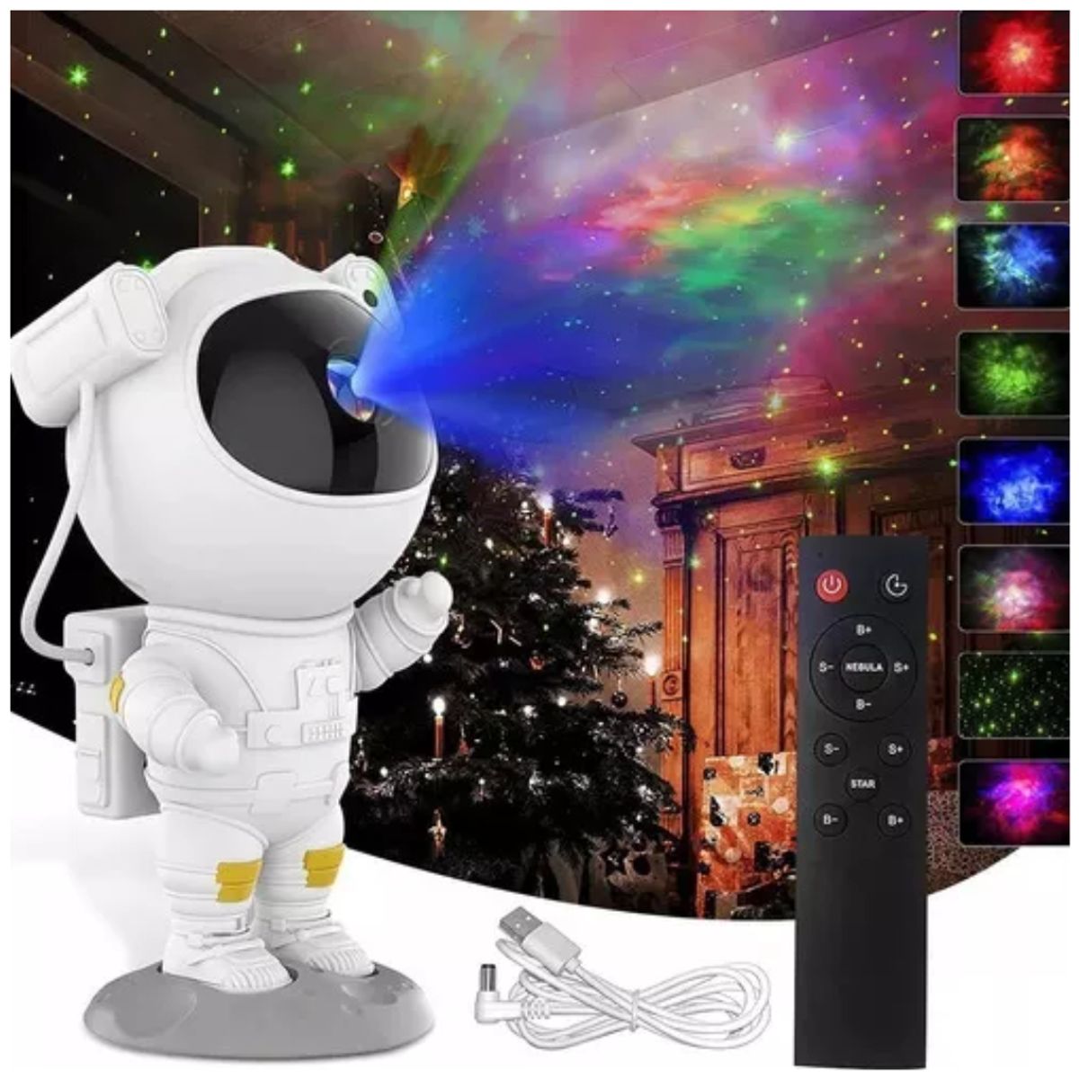 INSPIRA MARKET - Lampara proyector de astronauta