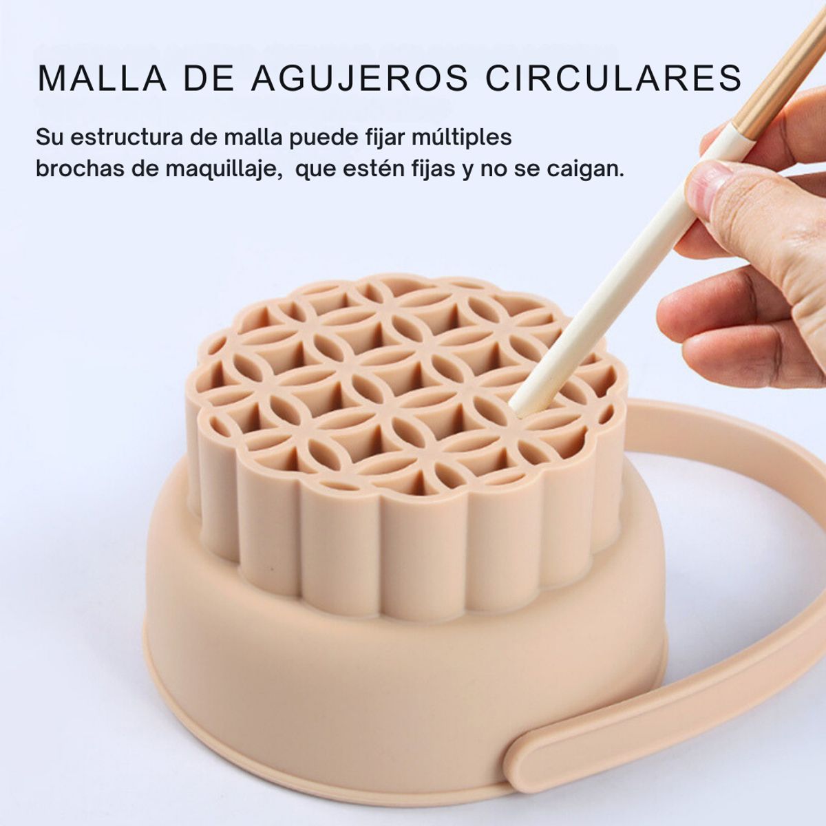 GENERICO - Limpiador de Brochas de Maquillaje 3 en 1 con Soporte de Secado AJ31