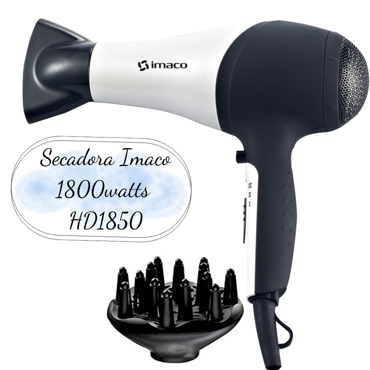 IMACO - Secadora de Cabello Imaco 1800 Watts  HD 1850
