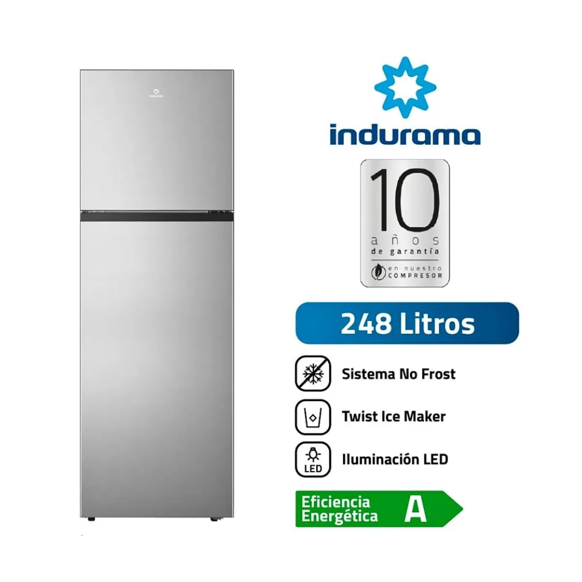 INDURAMA - Refrigeradora Indurama  No Frost RI389 246L