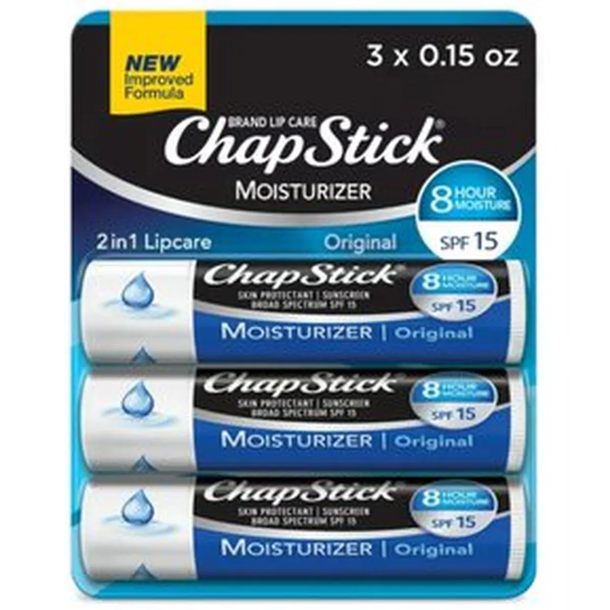 GENERICO - Bálsamo Labial ChapStick Hidratante 0.15 oz Pqte x 3