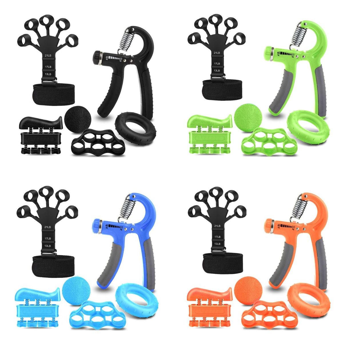 GENERICO - Set hand grip de 6 piezas - fortalecimento de mano