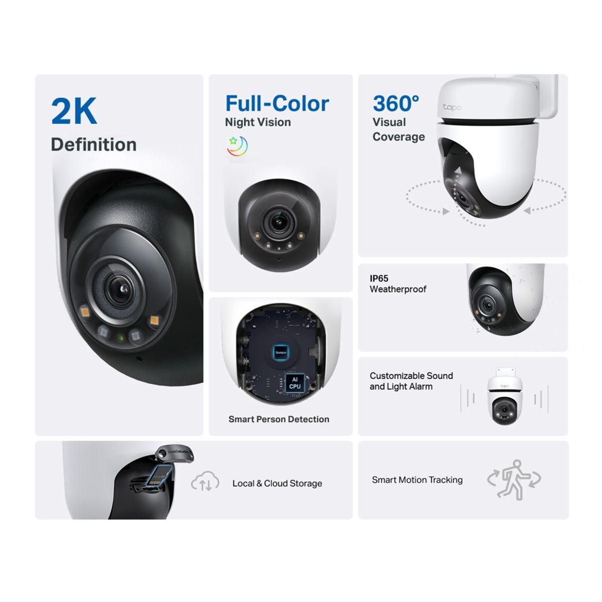 TP LINK - TP-LINK Tapo C510W Camara de Seguridad WIFI 2K 3MP 360° Exterior