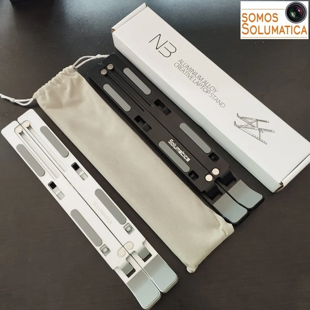 OEM - Soporte Para Laptop Y Macbook - Holder Plegable De Metal - Negro