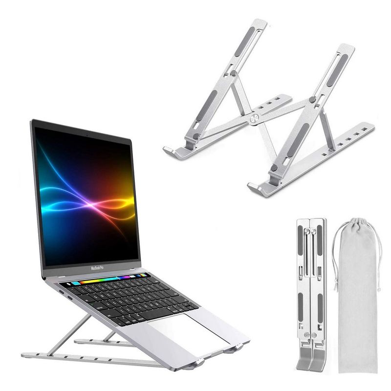 OEM - Soporte Para Laptop Y Macbook - Plegable De Metal - Plateado
