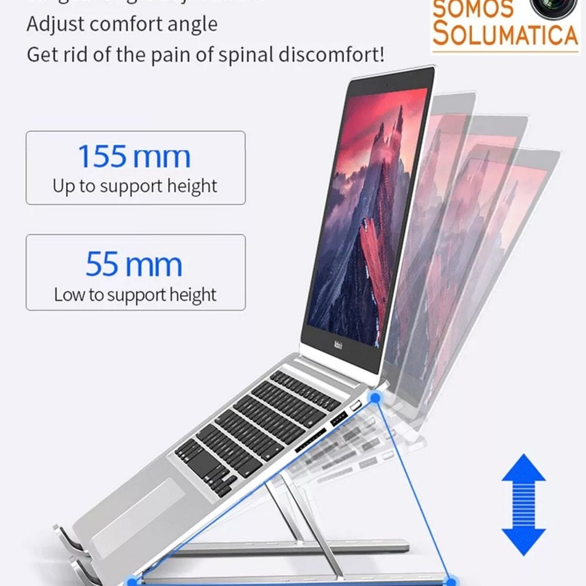 OEM - Soporte Para Laptop Y Macbook - Plegable De Metal - Plateado