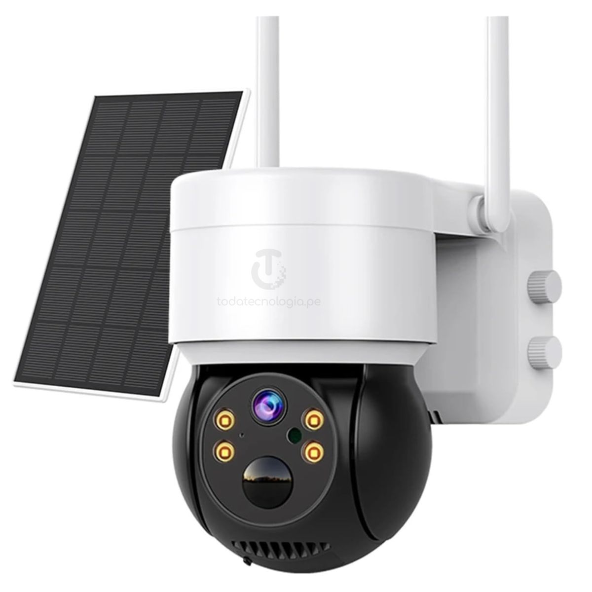 SEISA - Camara de Seguridad PTZ con Panel Solar Bateria Recargable FullHD Vision Noctura