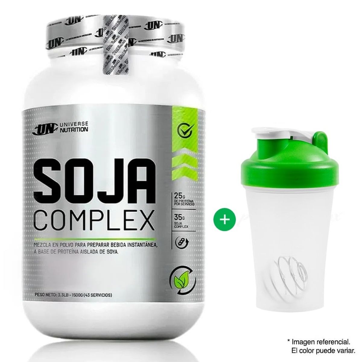Universe Nutrition - Proteína de Soja Complex 1.5 kg Cookies and Cream - 43 Servicios
