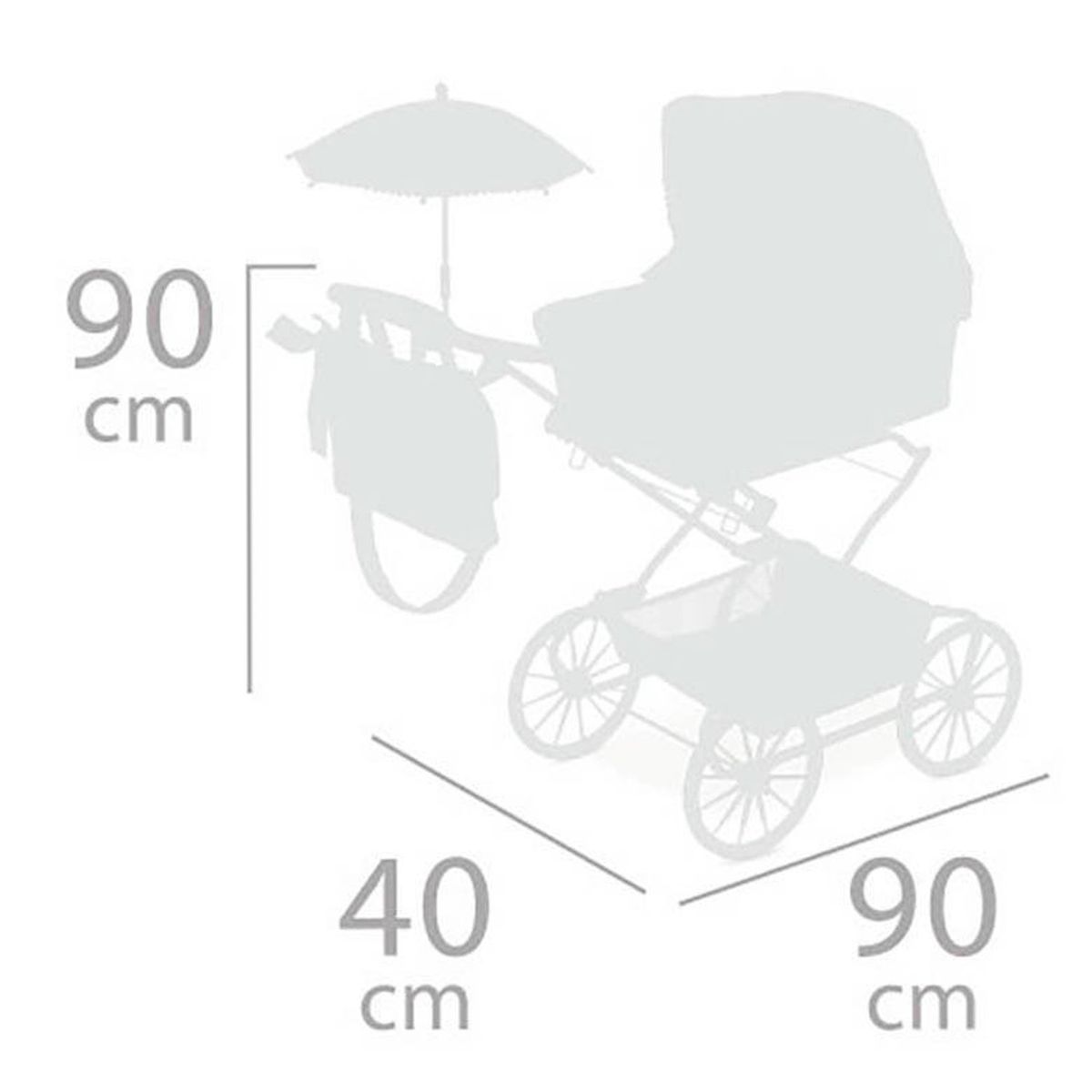 DECUEVAS TOYS - Coche de Muñecas Reborn Verona Plegable con Sombrilla