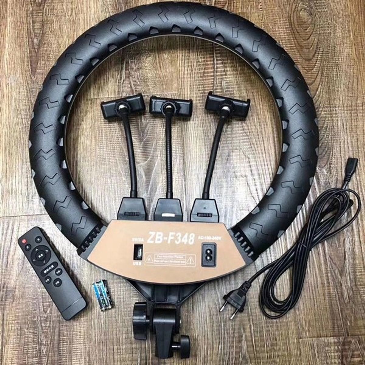 GENERICO - ARO de LUZ PROFESIONAL ZB-F348 de 45 cm con TRIPODE de 2.10m