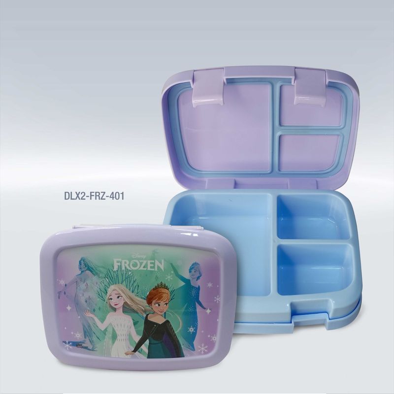 GENERICO - LONCHERA TIPO BENTO 3 DIVISIONES ANTIDERRAME FROZEN