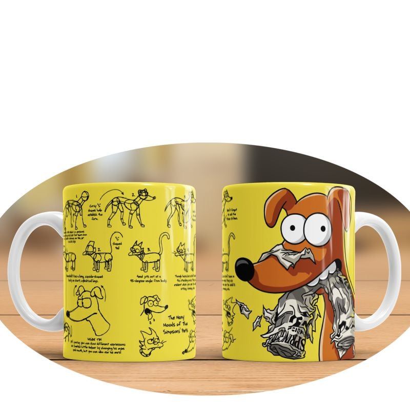 GENERICO - Tazas personalizadas -DNuñez -Taza Simpson - Ayudante de Santa