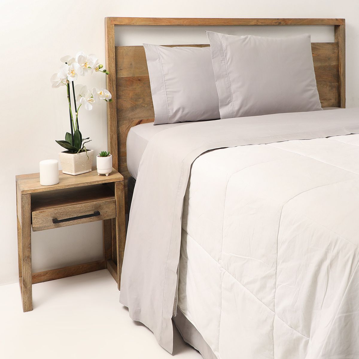 BASEMENT HOME - Juego de Sábanas Algodón Pima 286 Hilos