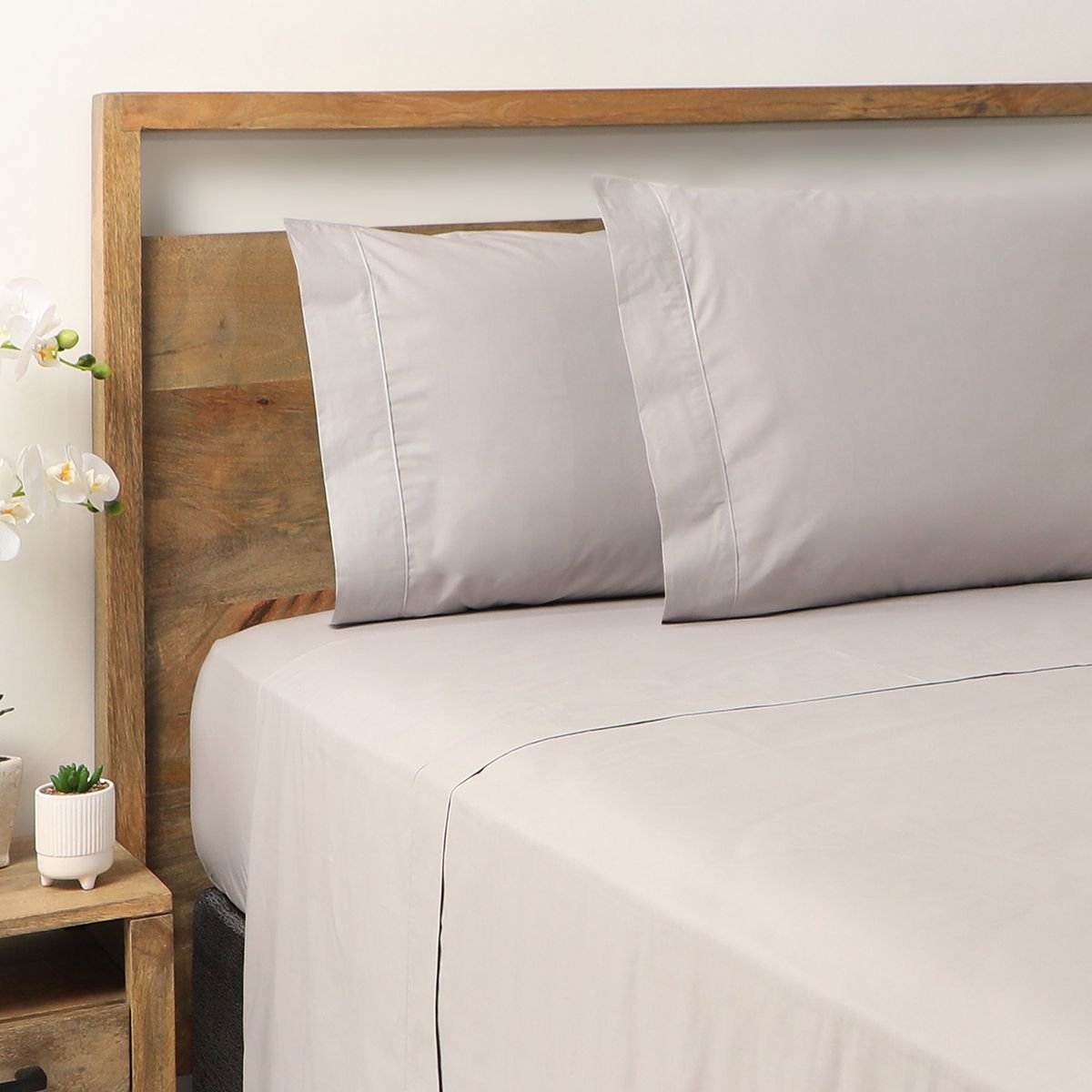 BASEMENT HOME - Juego de Sábanas Algodón Pima 286 Hilos