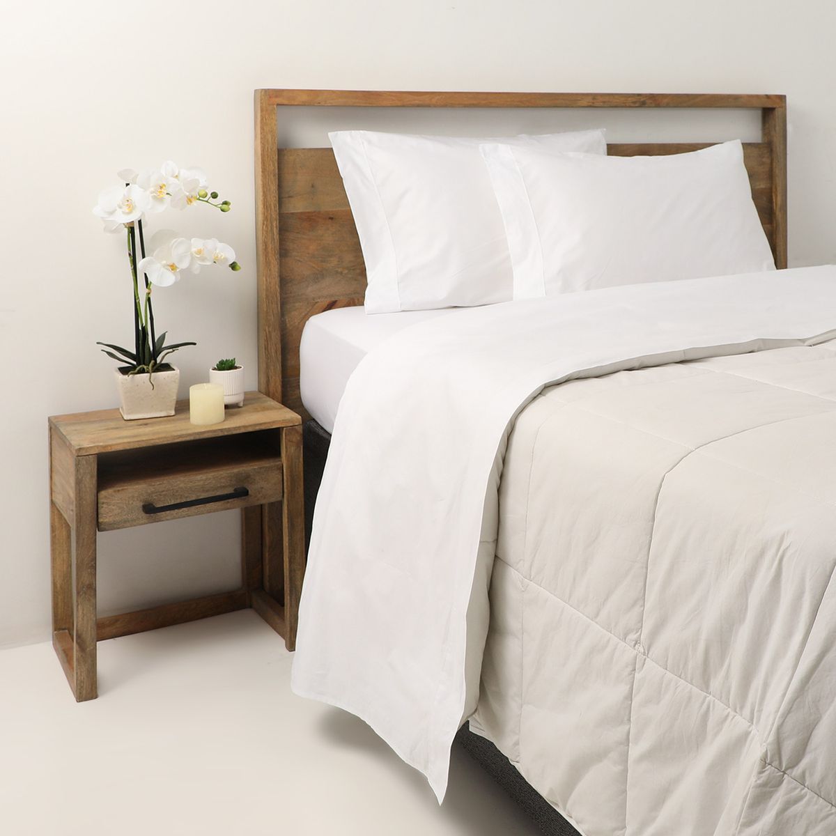 BASEMENT HOME - Juego de Sábanas Algodón Pima 286 Hilos