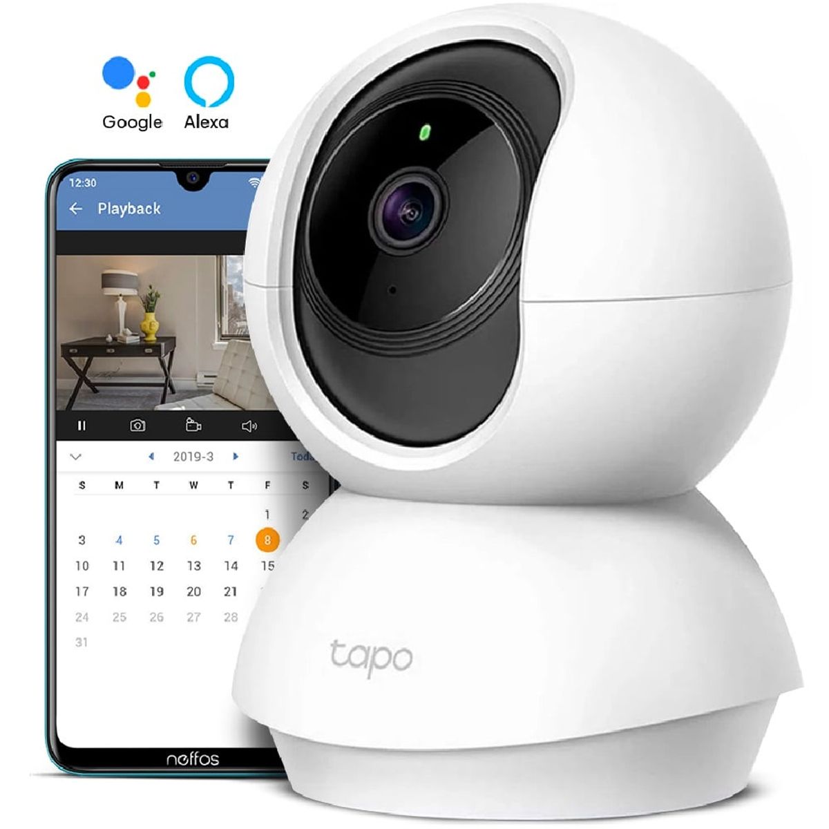 TP LINK - TP-LINK TAPO C210 256GB Cámara de Vigilancia WIFI 3MP 2K 360° Alexa Google