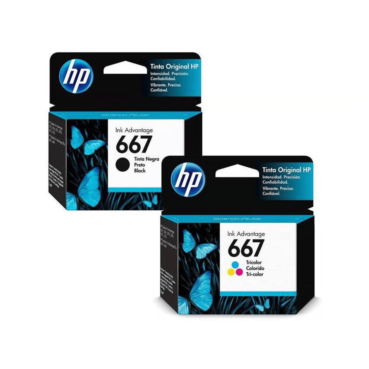 HP - Kit Tinta HP 667 (Negro + TriColor) Original