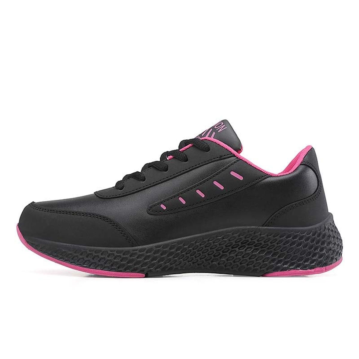 SHANDIAN - Zapatillas Deportivos PU Mujer Negro