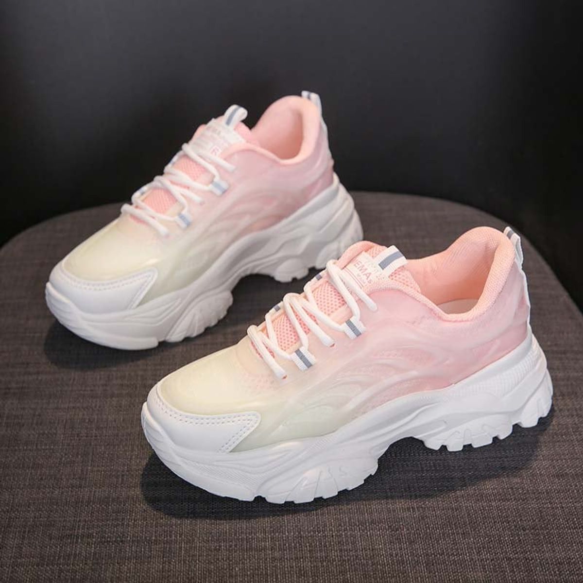 SHANDIAN - Zapatillas Plataforma Mujer Azul