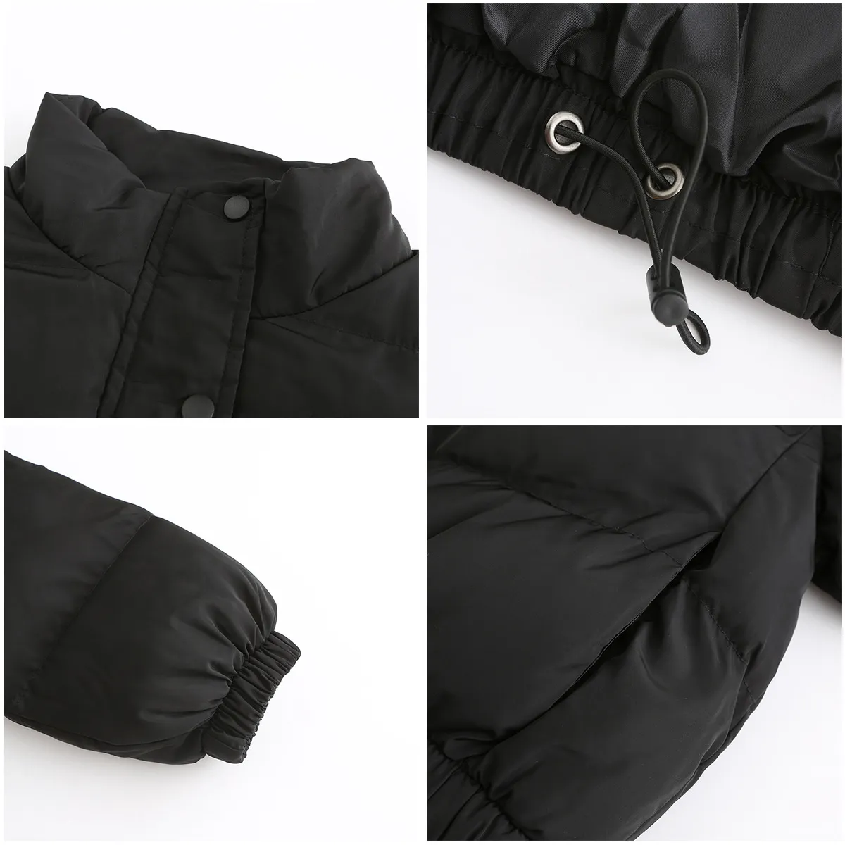 BLWOENS - Casaca Puffer Blwoens Mujer - Negro - Manga Larga