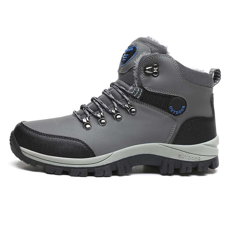 SHANDIAN - Zapatillas botin de hombre trekking temico invierno Negro