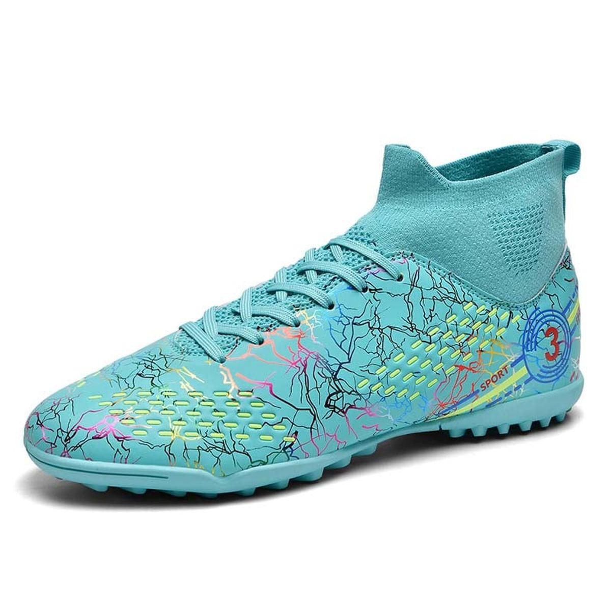 SHANDIAN - Zapatillas de Fútbol Hombre TF zapatos hombre Blanco