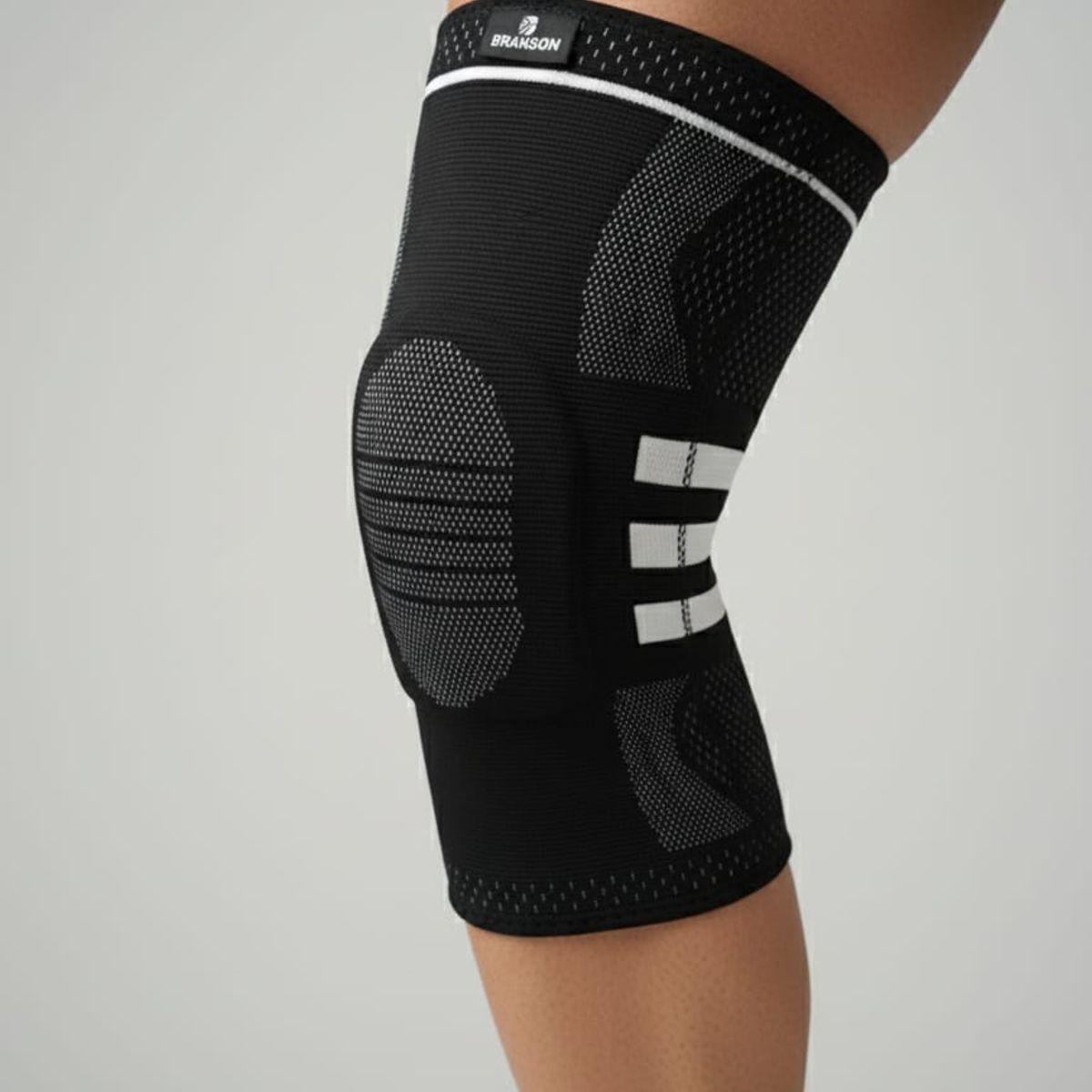 BRANSON - Rodillera con gel y Varillas Talla L - Color Negro