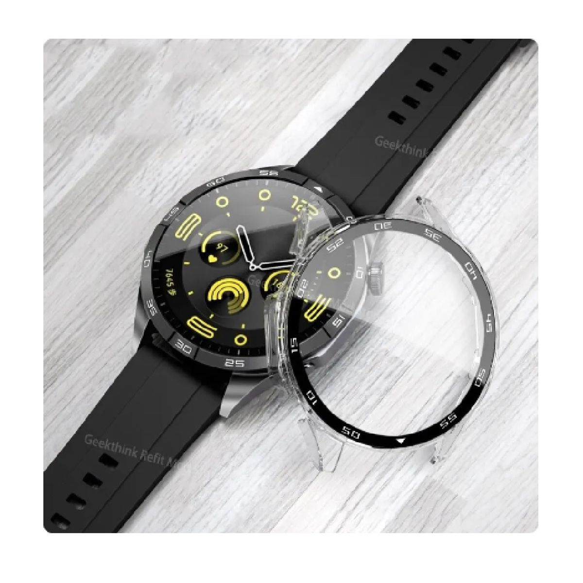 GENERICO - CASE FUNDA PARA SMARTWATCH HUAWEI GT4 46MM TRANSPARENTE