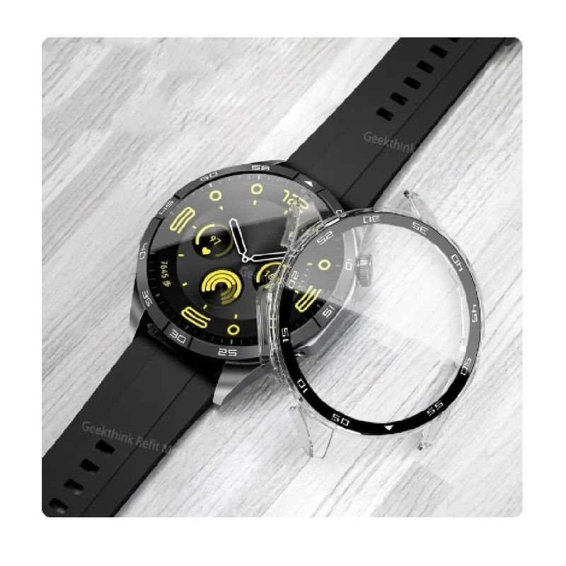 GENERICO - CASE FUNDA PARA SMARTWATCH HUAWEI GT4 46MM TRANSPARENTE