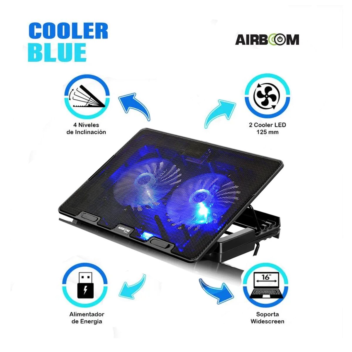 AIRBOOM - COOLER PARA LAPTOP AIRBOOM POLARIS