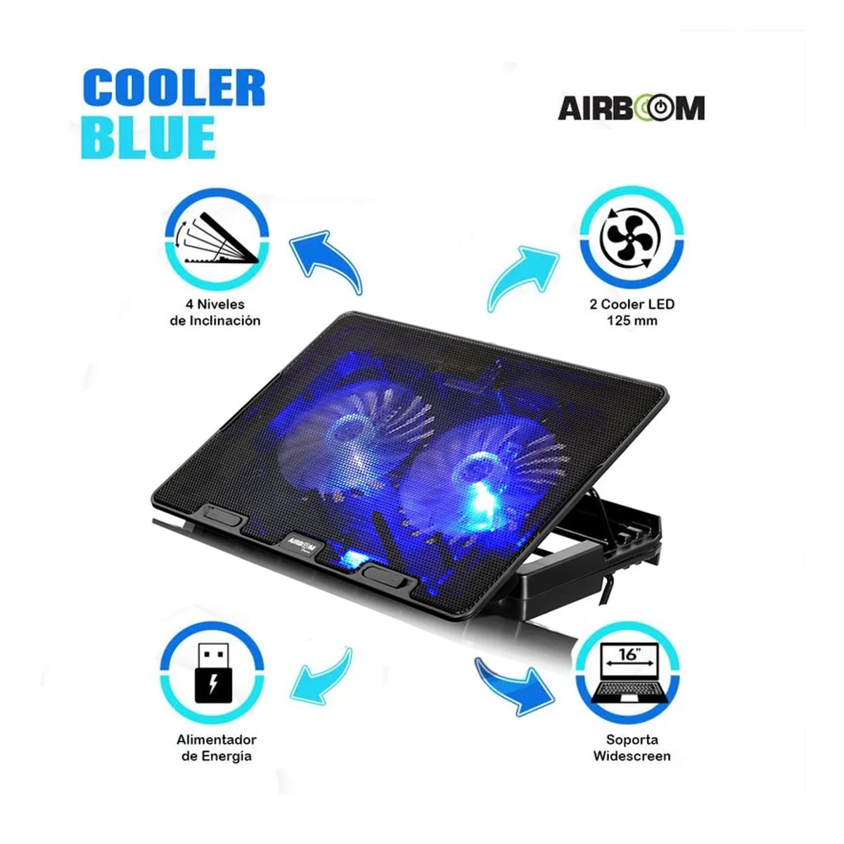 AIRBOOM - COOLER PARA LAPTOP AIRBOOM POLARIS