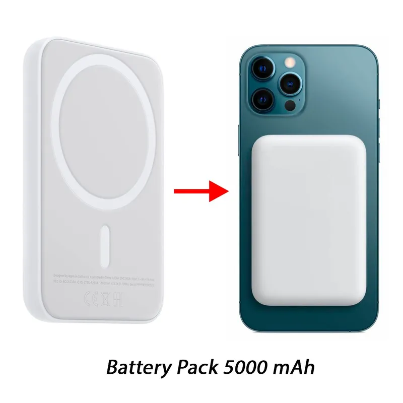 OEM - Battery Pack 5000 mAh para iPhone Cargador inalámbrico lightning