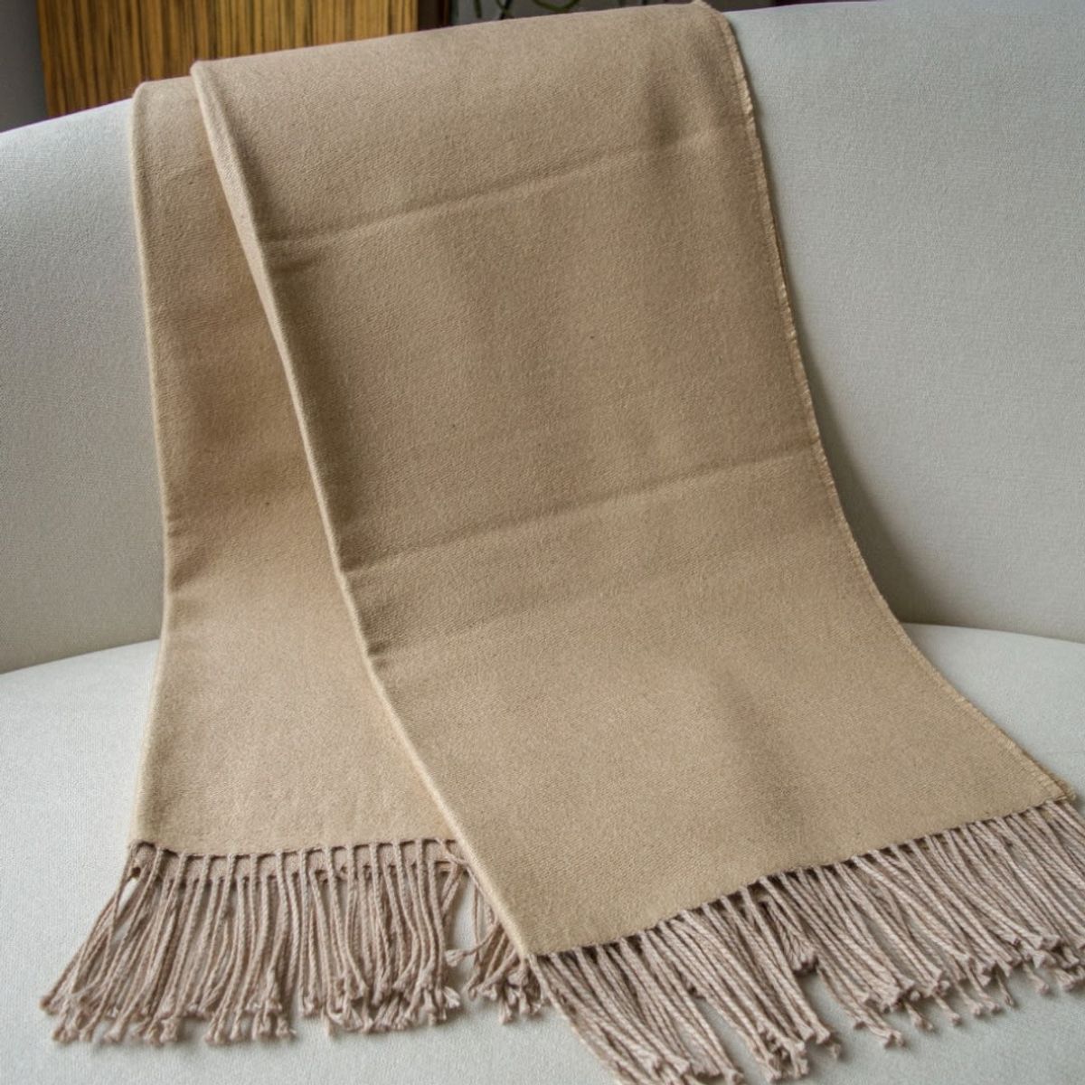 CLAUDIA RIVA HOME - Manta de alpaca Andy Camel