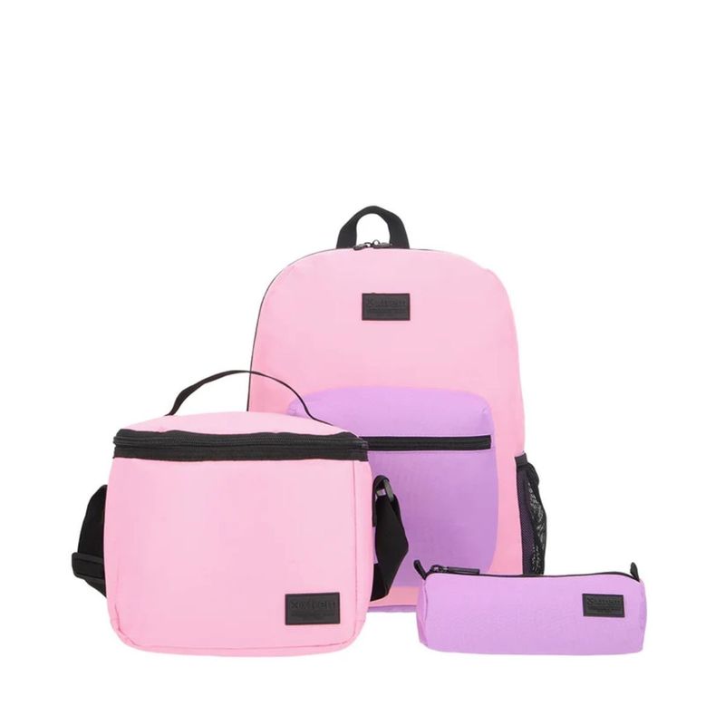 XTREM - Triple pack Mochila Urbana  + Lonchera + Estuche Violeta