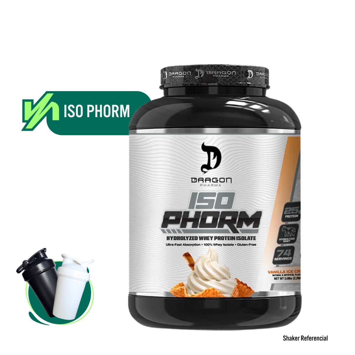 DRAG PHARMA - ISO PHORM - DRAGON PHARMA - 5LB - PROTEINA HIDROLIZADA - VAINILLA