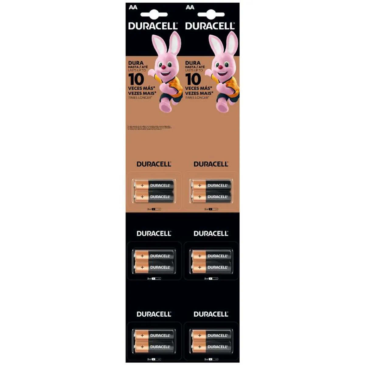 DURACELL - PILA DURACELL AA ALCALINAS TARJETA X 12 UNIDADES