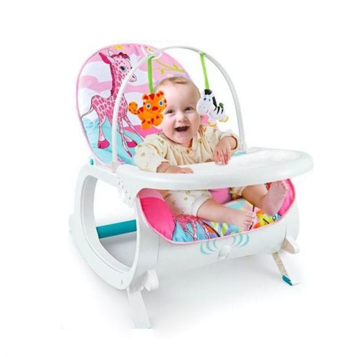 GENERICO - silla mecedora portatil rosaa