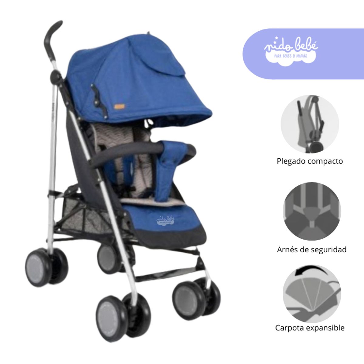 BABY - Coche Baston NEO PLUS 2024 color Azul