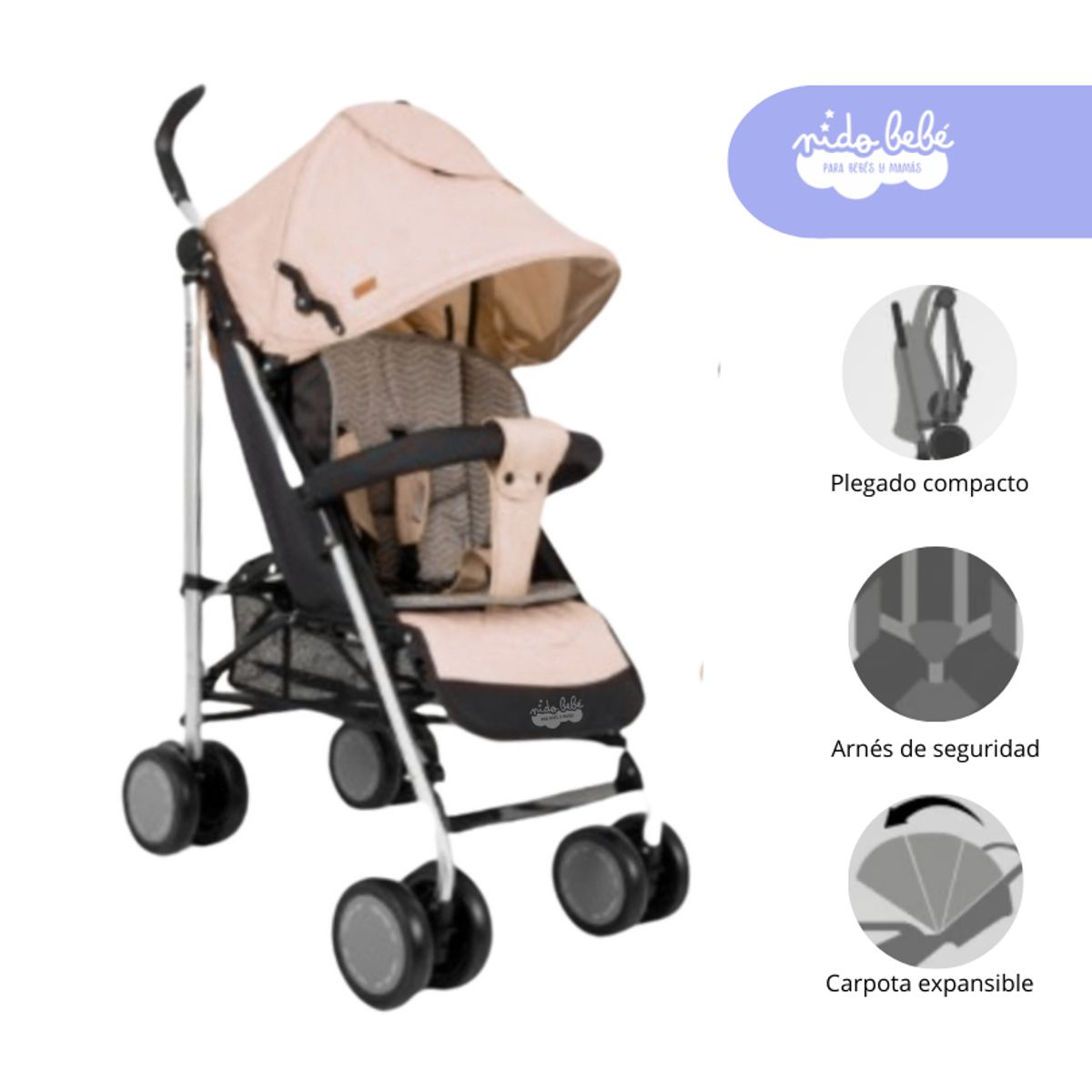 BABY - Coche Baston NEO PLUS 2024 color Beige