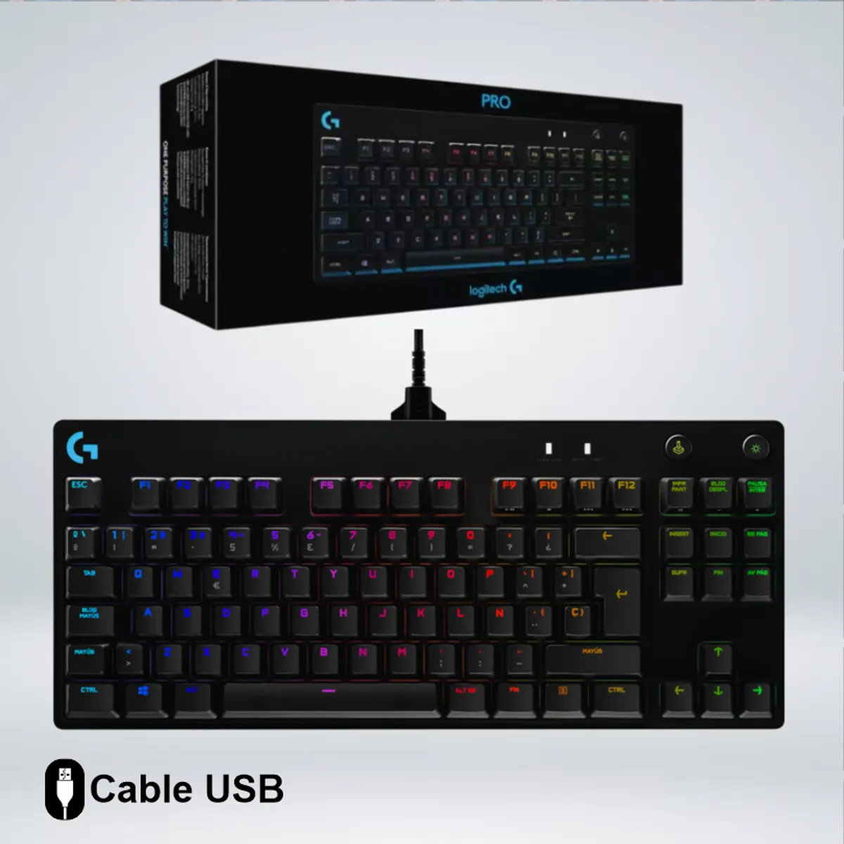 LOGITECH - TECLADO GAMER LOGITECH G PRO RGB LIGHTSYNC SWICTH GX BLUE