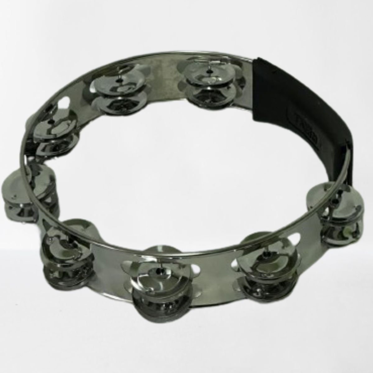 GENERICO - Pandereta de metal de 8 chapas c/ mango