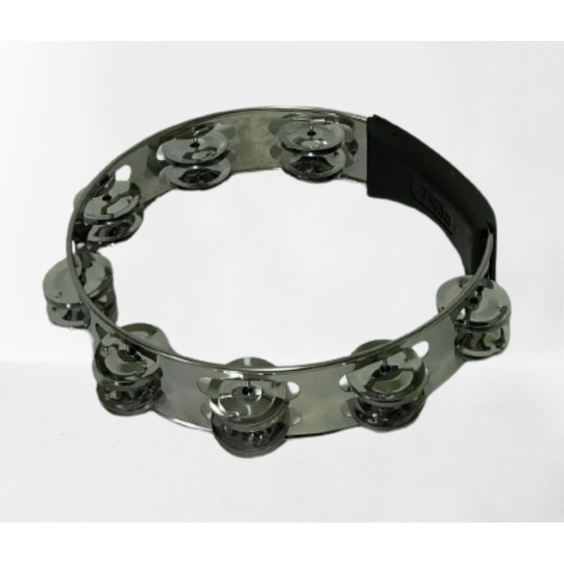 GENERICO - Pandereta de metal de 8 chapas c/ mango