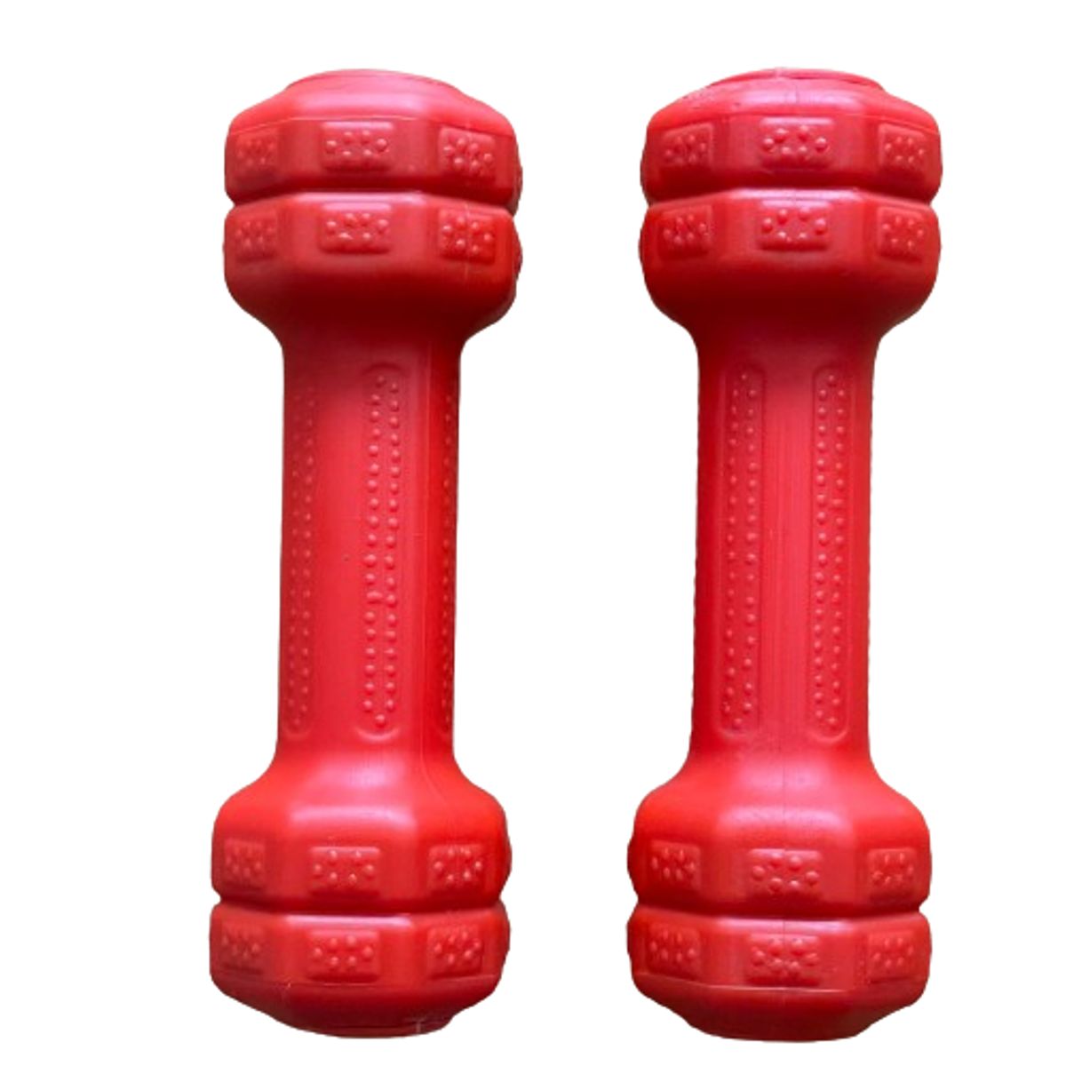 GENERICO - Par de mancuernas - pesas de vinil 1 kg-rojo