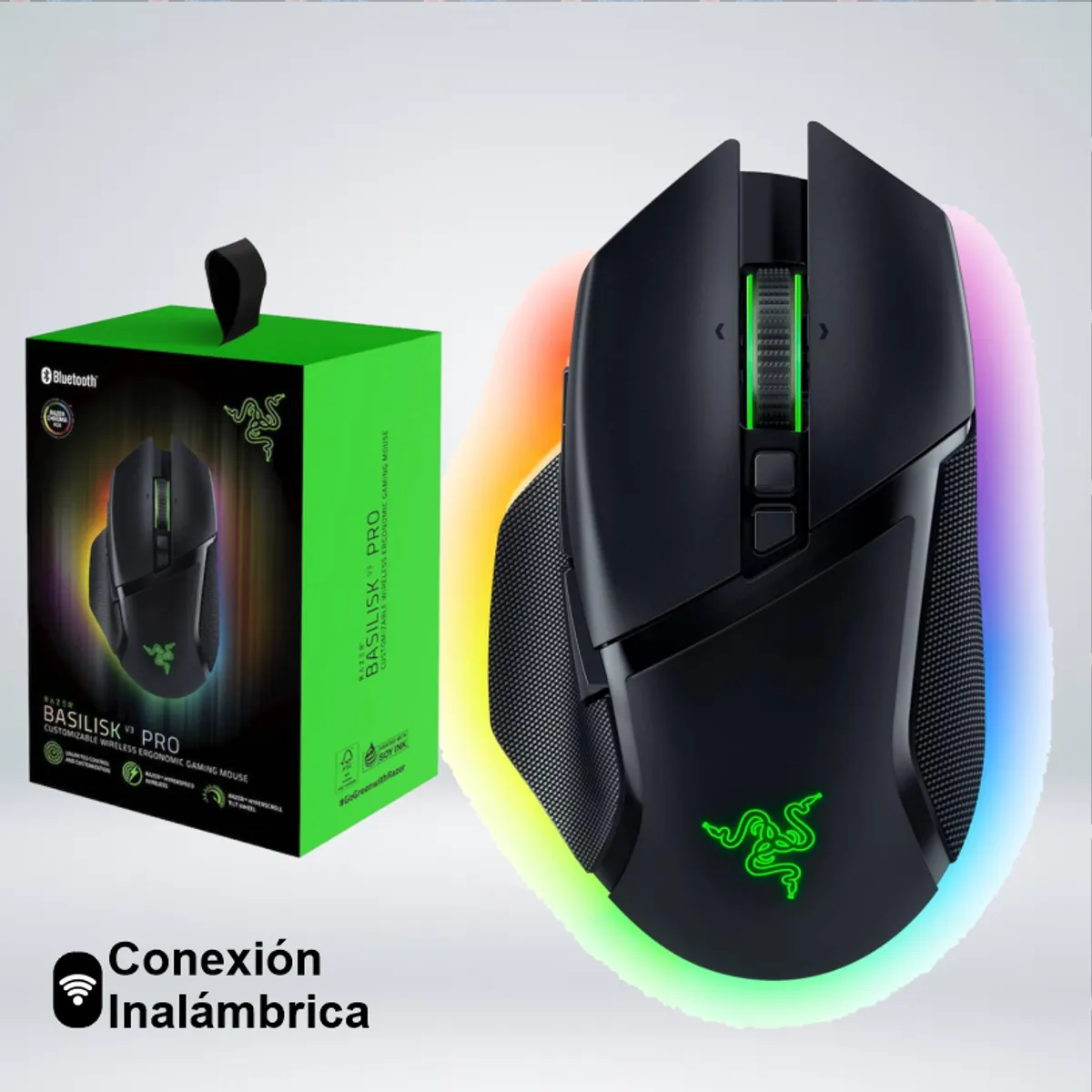 RAZER - MOUSE RAZER BASILISK V3 PRO 35KDPI 210HRS BT SWITCH OPTICO 13ZONA RGB