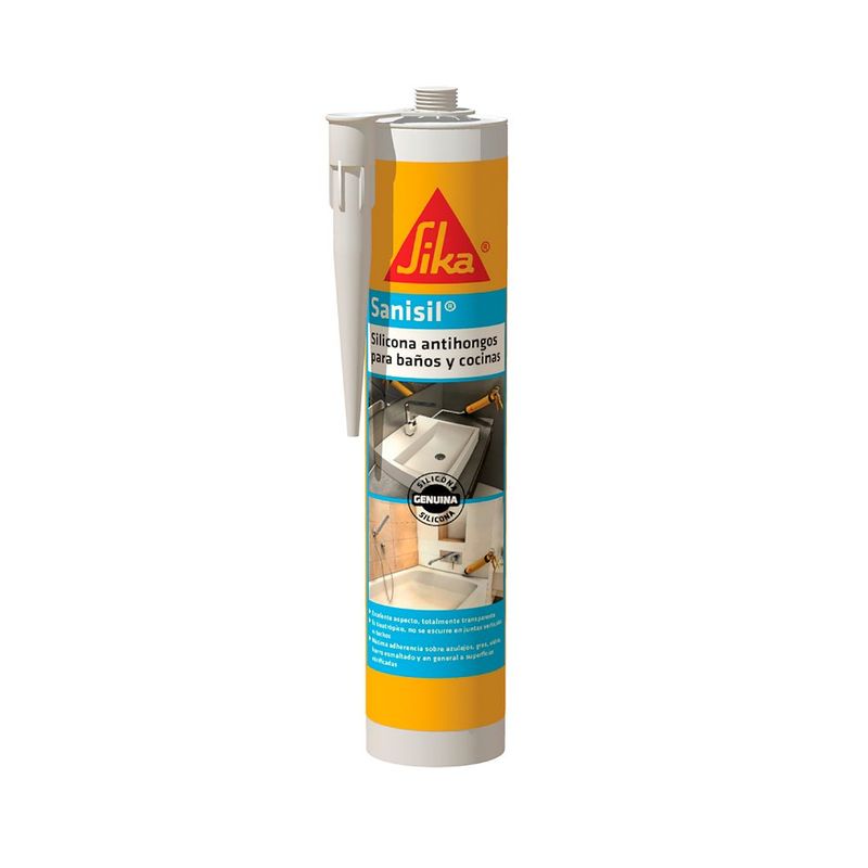 SIKA - Silicona Antihongos Sika Sanisil Transparente 280 ml