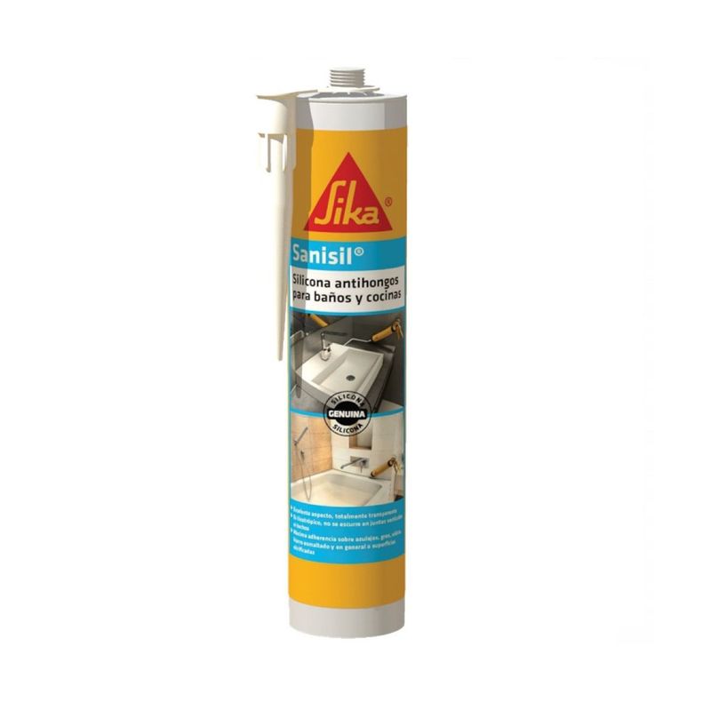 SIKA - Silicona Antihongos Sika Sanisil Blanco 280 ml