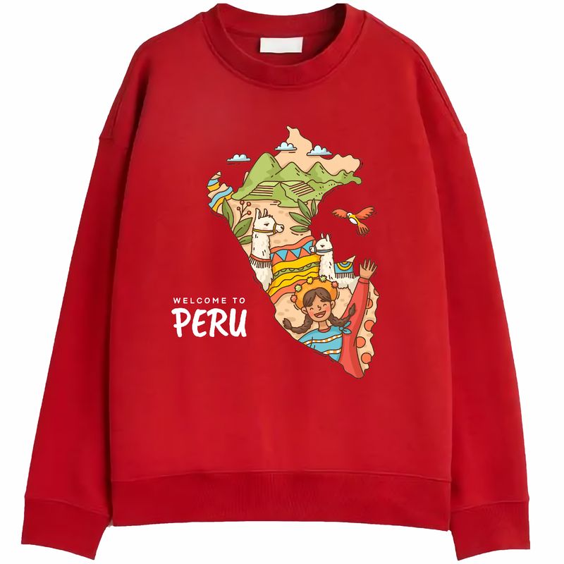 NACIONAL - Polera Sin Capucha Bienvenido a Peru