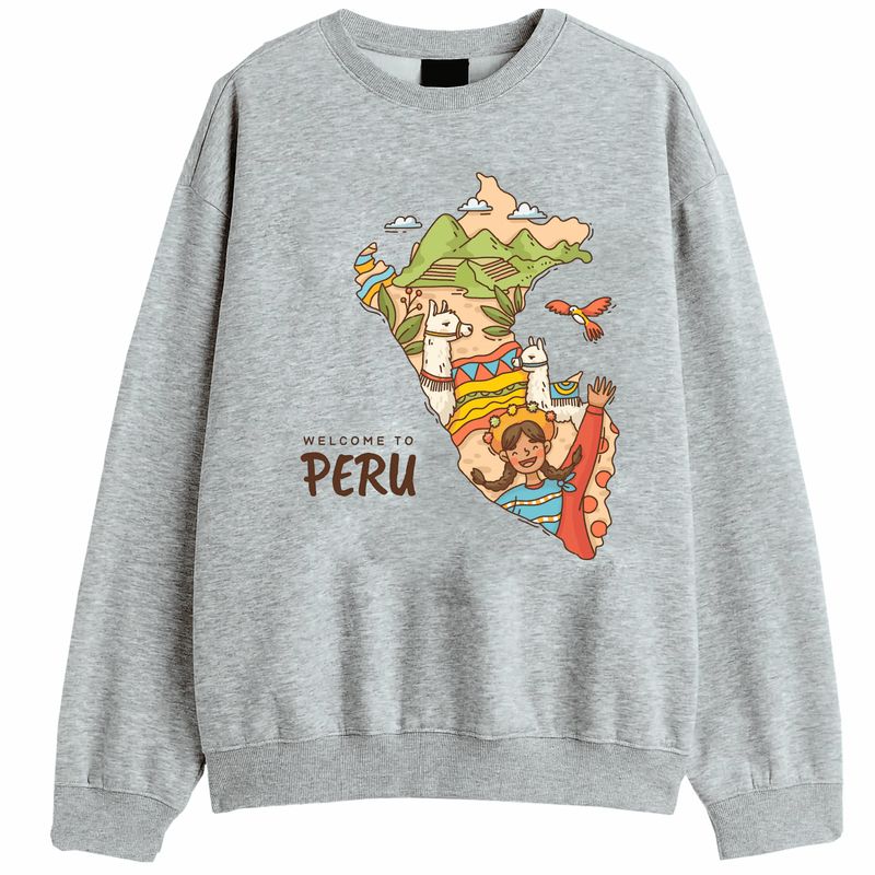 NACIONAL - Polera Sin Capucha Bienvenido a Peru